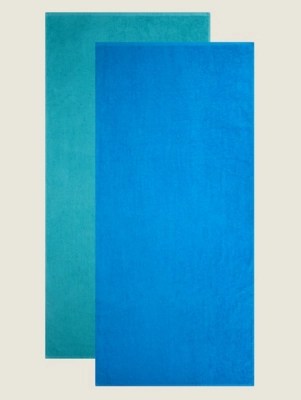 Blue Beach Towel Set of 2 Home at ASDA