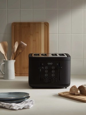 Gino D'Acampo Black 4Slice Toaster Home at ASDA