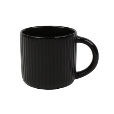 Black Ribbed Mug Home at ASDA
