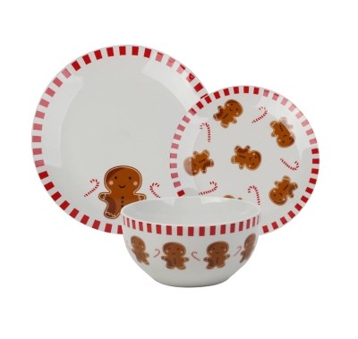 White Gingerbread Dinner Set 12 Piece Home at ASDA