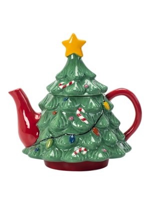 Green Christmas TreeShaped Teapot Home at ASDA