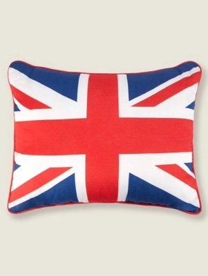 Union Jack Piped Outdoor Cushion Home at ASDA