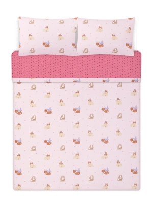 Pink Guinea Pig Reversible Duvet Set Home at ASDA