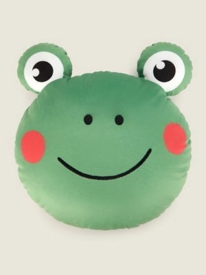 Green Frog Shaped Cushion Home at ASDA