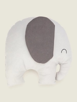 Grey Elephant Shaped Cushion Home at ASDA