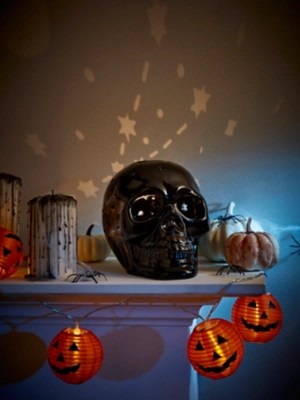Black Halloween Light Up Skull Halloween at ASDA