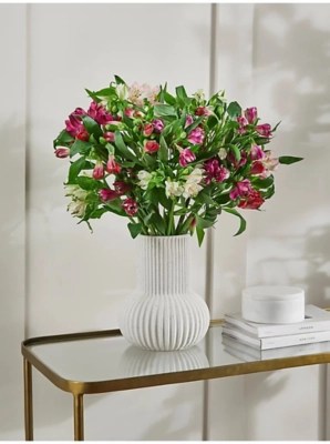 Fresh Flowers Rainbow Alstromeria Bouquet Home at ASDA