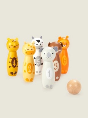 Wooden Skittles & Carry Case Toys & Character at ASDA