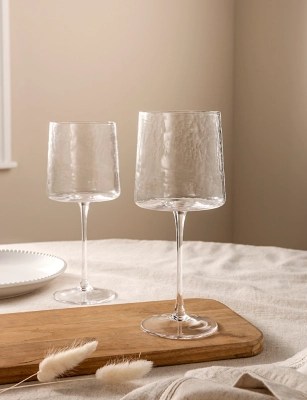 Stacey Solomon Hammered Wine Glasses Set of 2 Home at ASDA
