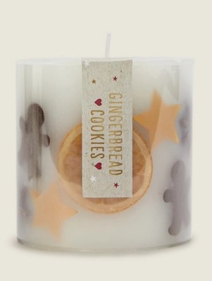 White Gingerbread Cookies Botanical Candle Home at ASDA