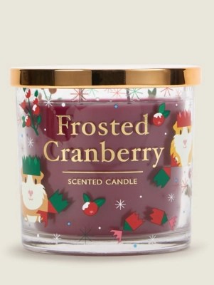 Purple Christmas Guinea Pig Frosted Cranberry Candle Home at