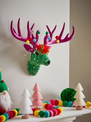 Deer Head Christmas Decoration Christmas at ASDA