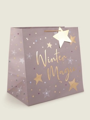 Extra Large Winter Magic Christmas Gift Bag Christmas at ASDA