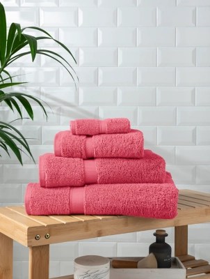 Bright Pink SuperSoft Cotton Towel Range Home at ASDA