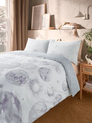 White Tranquillity Moons Duvet Set Home at ASDA