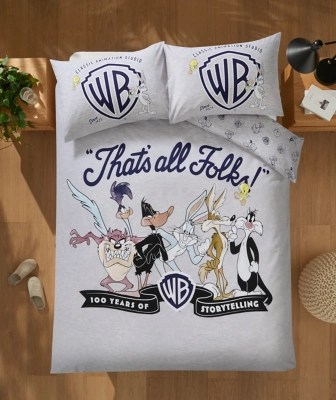 Grey Warner Brothers 100 Reversible Duvet Set Home at ASDA