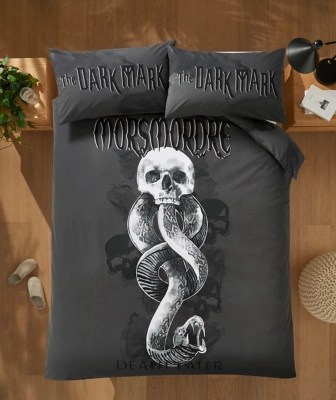 Dark Grey Harry Potter Dark Mark Duvet Set Home at ASDA