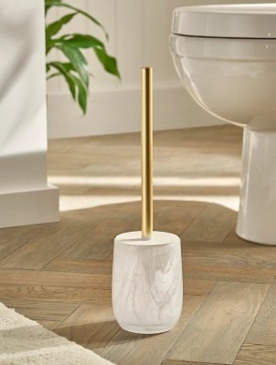 Stacey Solomon Clear Clouded Glass Toilet Brush Home at ASDA