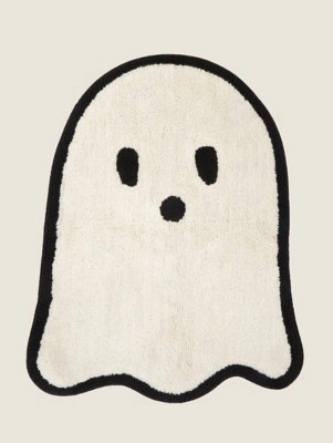 Black & White GhostShaped Bath Mat Home at ASDA