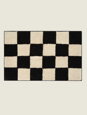 Checkerboard Bath Mat Home at ASDA