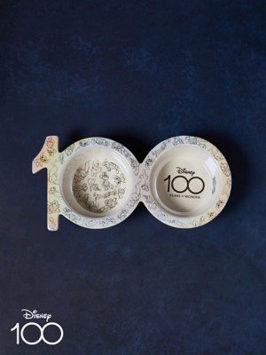 Disney 100 White & Black Pet Bowl Home at ASDA