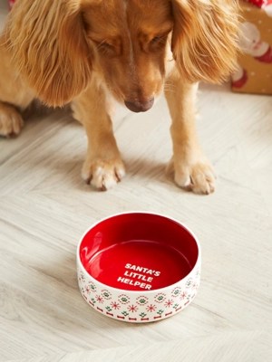 Santa's Little Helper Christmas Pet Bowl Home at ASDA
