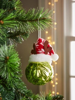 Christmas Green Brussel Sprout Bauble Christmas at ASDA