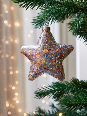 Iridescent Star Christmas Bauble Christmas at ASDA