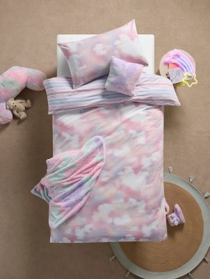 Cloud & Gold Stars 100 Cotton Single Duvet Set Home at ASDA