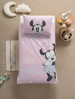 Disney Minnie Mouse Pink Toddler Duvet Set Home at ASDA
