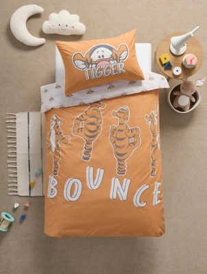 Winnie The Pooh Tigger Orange Toddler Duvet Set Home at ASDA