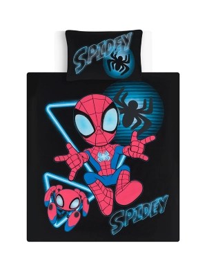 Disney Spiderman Glow in the Dark Toddler Duvet Set Home at ASDA