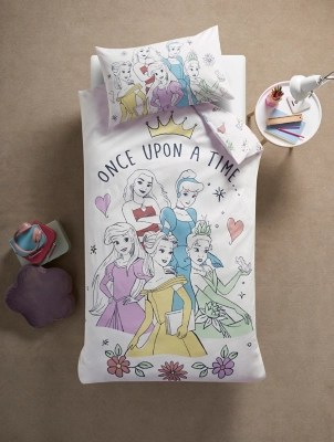 Disney Princess Kids Pink Single Duvet Set Home at ASDA
