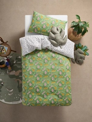 Cheetah Leopard Print Single Duvet Set Home at ASDA