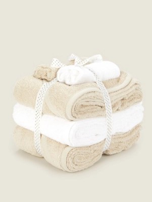Natural Towels and Flannel Set Baby at ASDA
