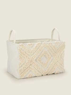 Natural Tufted Storage Basket Home at ASDA