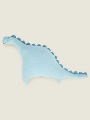 Blue Dino Shaped Cushion Home at ASDA