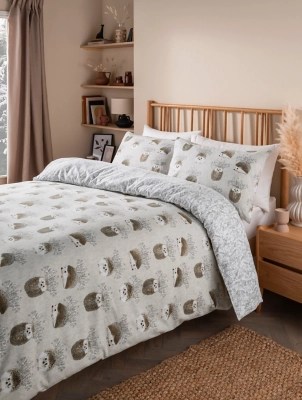Natural Brushed Hedgehogs Duvet Set Home at ASDA