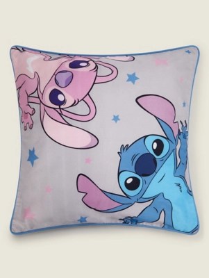 Grey Disney Stitch Angel Stars Cushion Home at ASDA