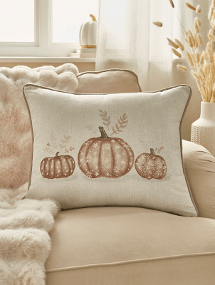 Stacey Solomon Natural Pretty Pumpkin Cushion Home at ASDA