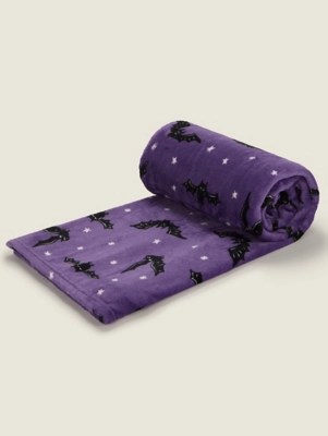 Purple Bat Super Soft Throw Home at ASDA