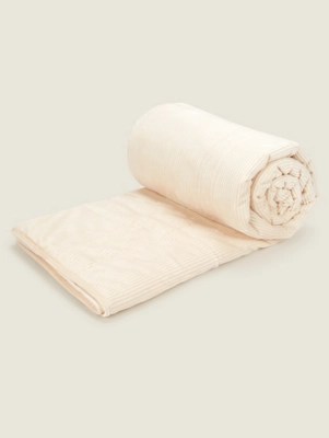 Natural Corduroy Throw Home at ASDA