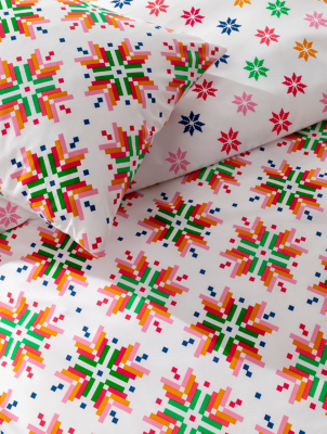 Christmas Bright Fairisle Duvet Set Home at ASDA