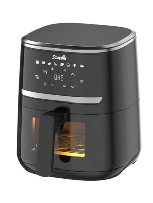 Scoville Black 4.3L Digital Air Fryer With Window Home at ASDA
