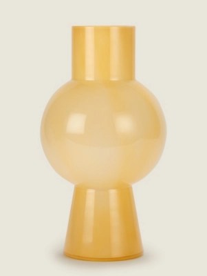 Yellow Confetti Glass Vase Home at ASDA