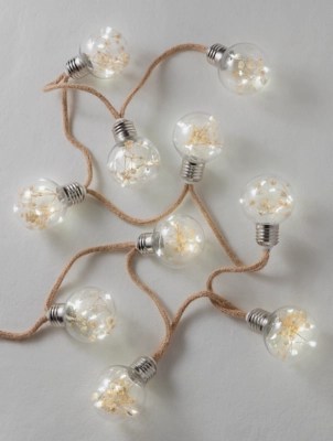 10 Natural Dry Flower LED String Lights Home at ASDA