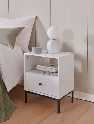White Bedside Table Home at ASDA