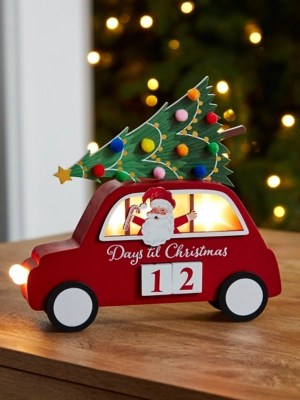 Christmas Advent Santa Truck Decoration Christmas at ASDA