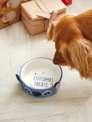 Disney Stitch 'Stitchmas Treats' Christmas Pet Bowl Home at ASDA
