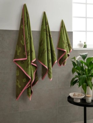 Green Cactus Towel Range Home at ASDA